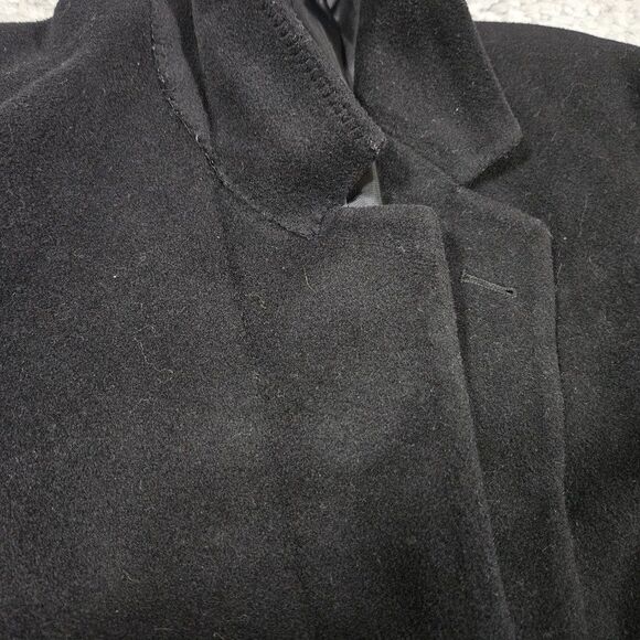 READ Ralph Ralph Lauren Wool Cashmere Coat Black Double Breasted Men's Size 42R - Picture 15 of 16